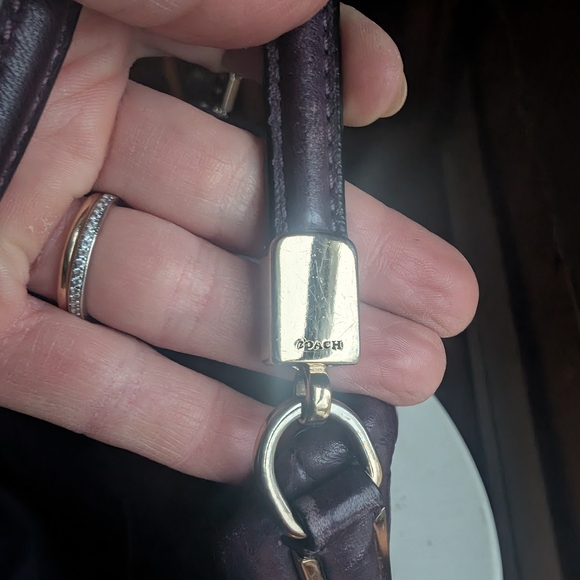 Coach Deep Purple Leather Hobo Bag - Picture 8 of 8